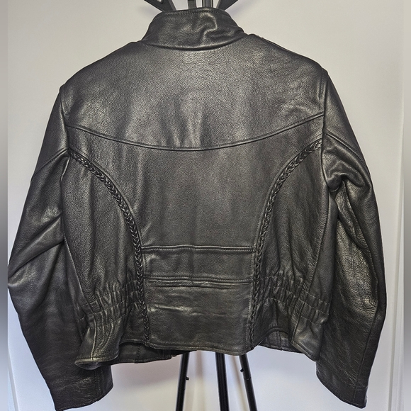 100% Leather Bomber Aviator Jacket - Picture 5 of 6